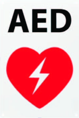 Flat AED Wall Sign CBXFWS-P
