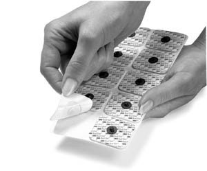 3M 2560 RED DOT MONITORING ELECTRODES WITH FOAM TAPE & STICKY GEL
