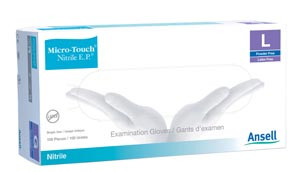 ANSELL 6034053 MICRO-TOUCH NITRILE E.P. TEXTURED EXAMINATION GLOVES