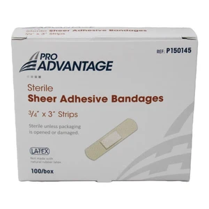 Pro Advantage - Adhesive Bandage, Strips, ¾" x 3"