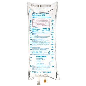 B BRAUN L8500 STERILE WATER INJECTIONS