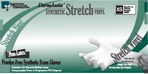 INNOVATIVE 162300 DERMASSIST STRETCH VINYL EXAM GLOVES