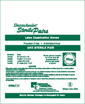 INNOVATIVE 104100 DERMASSIST POWDER-FREE STERILE LATEX EXAM GLOVES