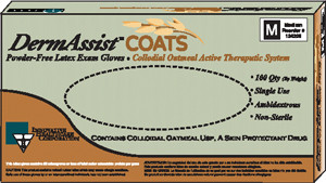INNOVATIVE 124100  Dermassist COATS  POWDER-FREE LATEX EXAM GLOVES