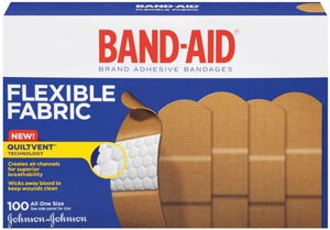 J&J BAND-AIDFLEXIBLE FABRIC ADHESIVE BANDAGES 004444