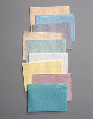 TIDI 917402 3-PLY TISSUE POLY TOWEL & BIB