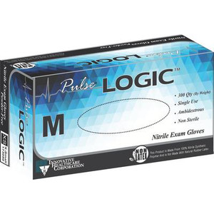 Innovative Health Care Pulse Logic Nitrile Exam Glove - Glove, Exam, Nitrile, Thinfilm, Powder-Free (PF), Blue, Medium