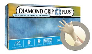 ANSELL MICROFLEX DIAMOND GRIP PLUS POWDER-FREE LATEX EXAM GLOVES DGP-350-S
