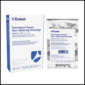 DUKAL ALBA STERILE PETROLATUM GAUZE DRESSINGS 207-12