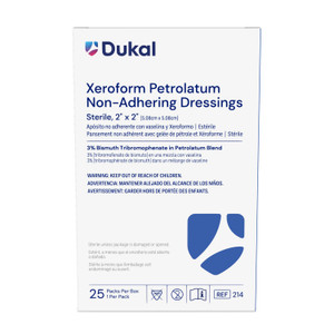 DUKAL ALBA XEROFORM PETROLATUM GAUZE DRESSINGS 214