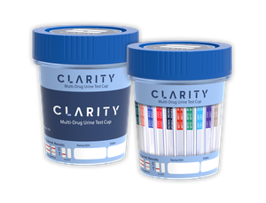 Clarity Diagnostics - Round Cup, 12 Panel, AMP, BAR, BUP, BZO, COC, MAMP (MET), MDMA, MTD, OPI2000 (OPI), OXY, PCP, THC, 25/bx
