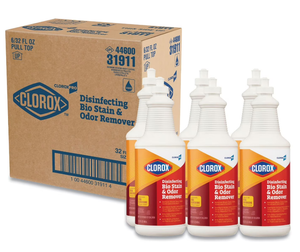 Clorox Holding - Disinfecting Pull-Top, Commercial Solutions Bio Stain & Odor Remover, 32 fl oz, 6/cs