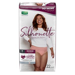 KIMBERLY-CLARK DEPEND 51450 SILHOUETTE MAXIMUM BRIEFS