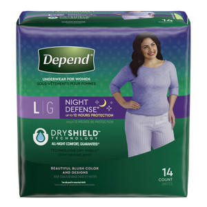 KIMBERLY-CLARK DEPEND 51702 NIGHT DEFENSE UNDERWEAR FOR WOMEN