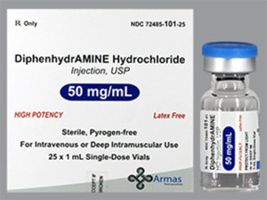 Diphenhydramine HCL 50mg SDV 25X1ml