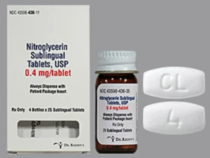 Reddy's Nitroglycerin Sublingual 0.4mg Tablet 4 X 25