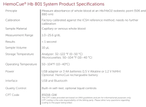 Hemocue Hb 801 Analyzer 1 Box Professional Promotion Hb1Promo
