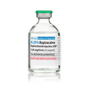 BUPIVACAINE HCL, VL 0.25% 2.5MG/ML 50ML