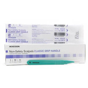SCALPEL, DISP NON-SFTY STR LF#10 (10/BX)