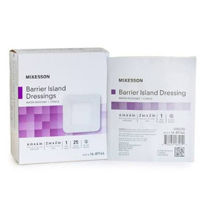 DRESSING, ISLAND BARR COMPOSITE STR WTRPRF 4X4 (25/BX)