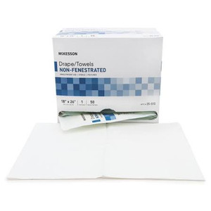 DRAPE, LINED POLY STR WHT NONFEN 18"X26" (50/BX)