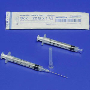 COVIDIEN 1180322112 MEDICAL SUPPLIES MONOJECT SOFTPACK 3ML SYRINGES