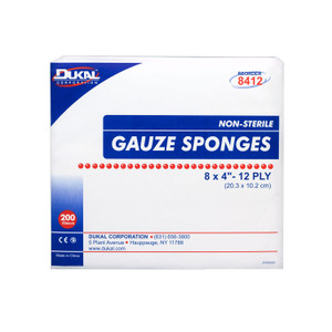 Dukal 8412 Woven Cotton Gauze Sponges..