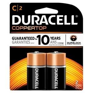 DURACELL MN1400B2Z COPPERTOP ALKALINE RETAIL BATTERY WITH DURALOCK POWER PRESERVE TECHNOLOGY