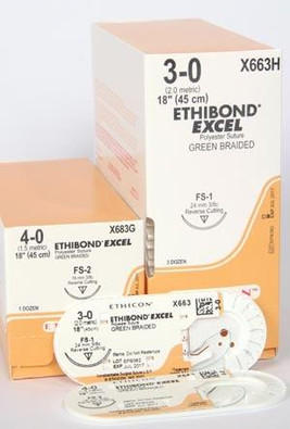 ETHICON X663H ETHIBOND EXTRA POLYESTER SUTURES