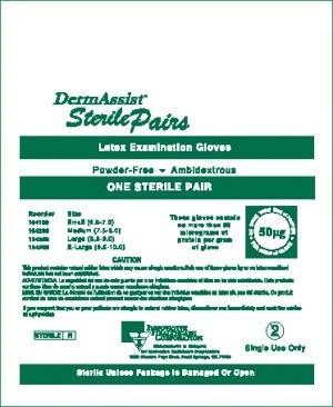 INNOVATIVE 104350 DERMASSIST POWDER-FREE STERILE LATEX EXAM GLOVES