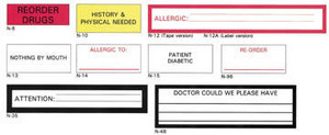 TIMEMED N-10 PATIENT CHART TAPE LABELS