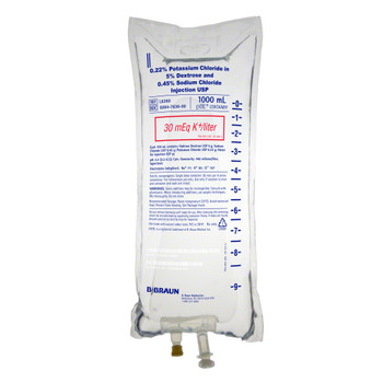 B BRAUN L6360 POTASSIUM CHLORIDE INJECTIONS