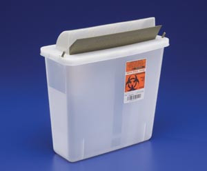CARDINAL HEALTH 85121 MEDICAL SUPPLIES IN-ROOM CONTAINERS WITH MAILBOX-STYLE LIDS