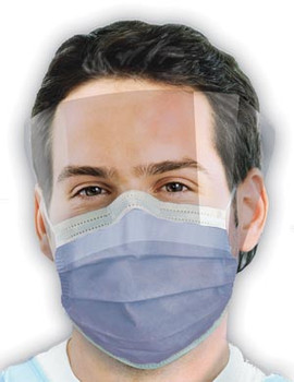 CROSSTEX GCIPWS ISOFLUID FOGFREE EARLOOP MASK WITH SPLASH VISOR