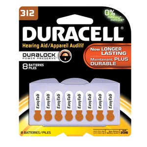 DURACELL DA312B8W HEARING AID BATTERY