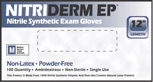 INNOVATIVE 182350 NITRIDERM EP NITRILE SYNTHETIC POWDER-FREE EXAM GLOVES