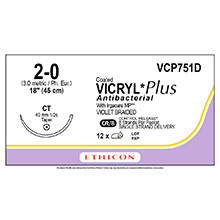 ETHICON VCP751D VICRYL PLUS COATED ANTIBACTERIAL SUTURES