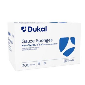 DUKAL 4084 WOVEN COTTON GAUZE SPONGES