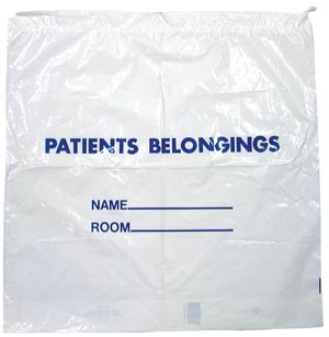 DUKAL DSPB01C DAWNMIST PATIENT BELONGINGS BAGS