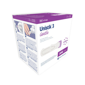 OWEN MUMFORD AT1024 UNISTIK 3 PRE-SET SINGLE USE SAFETY LANCETS