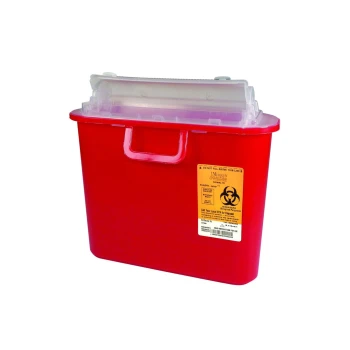 Medegen Medical Products - Sharps Container, 5.4Qt Red, Locking Lid