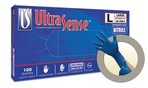 ANSELL MICROFLEX ULTRASENSEPOWDER-FREE NITRILE EXAM GLOVES US-220-L
