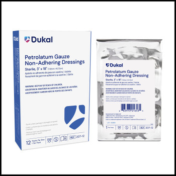 DUKAL ALBA STERILE PETROLATUM GAUZE DRESSINGS 207-12