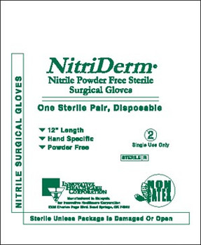 INNOVATIVE 135700 NITRIDERM STERILE POWDER-FREE SURGICAL GLOVES