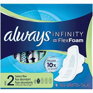 P&G DISTRIBUTING ALWAYSINFINITY PADS 3700011714