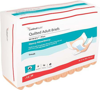 CARDINAL HEALTH WINGS 66032A ADULT QUILTED BRIEFS HEAVY ABSORBENCY