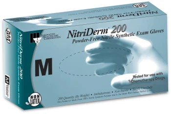 INNOVATIVE NITRIDERM 159202 200 NITRILE SYNTHETIC POWDER-FREE EXAM GLOVES