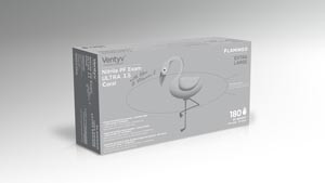 VENTYV NITRILE POWDER FREE EXAM GLOVE ULTRA 3.5 (FLAMINGO) 10336106