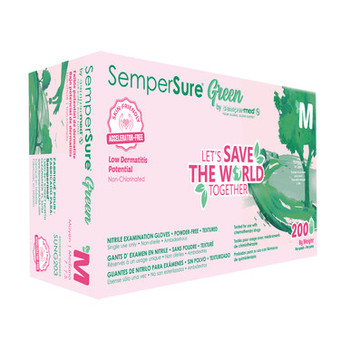SEMPERMED SEMPERSURE SUNG203 GREEN NITRILE EXAM GLOVE