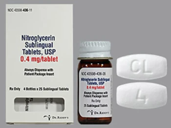 Reddy's Nitroglycerin Sublingual 0.4mg Tablet 4 X 25